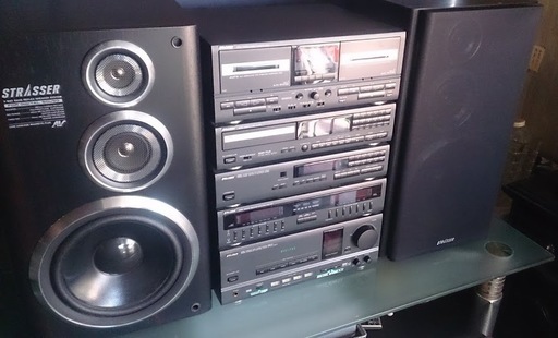AIWA STRASSER カセット コンポ スピーカー チューナー アンプ TX-SF1 MX-F2 GE-SF FX-SWF2 DX-SF1 アイワ 中古