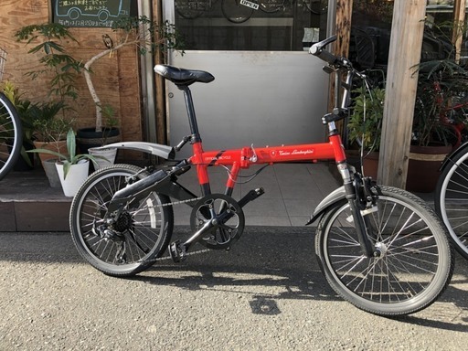 【中古自転車】カスタム折りたたみミニベロ（ﾗﾝﾎﾞﾙｷﾞｰﾆ）