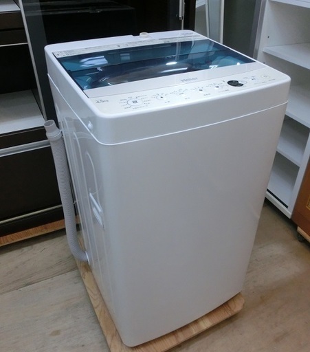 【販売終了しました。ありがとうございます。】Haier　4.5㎏　ステンレス槽　全自動洗濯機　JW-C45A　　2016年製　中古品