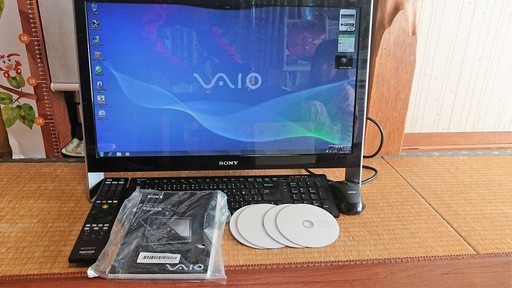 SONY VAIO Lシリーズ 24型広域細表示フルHD！VPCL128FJ Core2-2.93G 4GB 1TB GeForce TV BD-RE Office Win7リカバリ