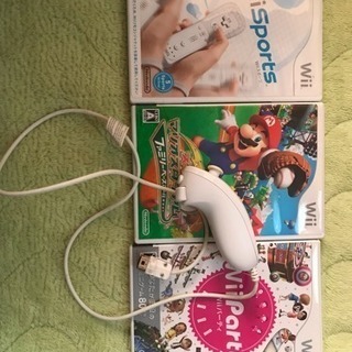 wiiソフト3点とヌンチャク