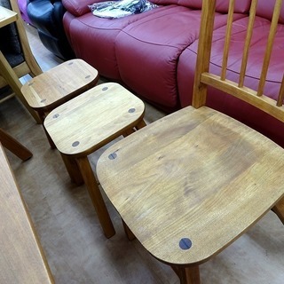 【取りに来れる方限定】塩田家具のダイニング5点セット売ります！