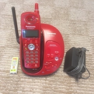 【値下げ】パナソニック コードレス電話 VE-SV03-R 赤 レッド