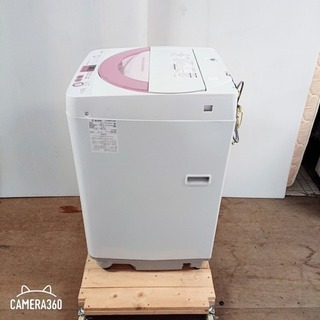 S004 2017年製 SHARP ES-GE6A-P 全自動洗濯機 6.0kg