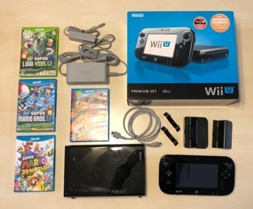 Wii U プレミアセット32GB スプラトゥーン他ソフト４本付き
