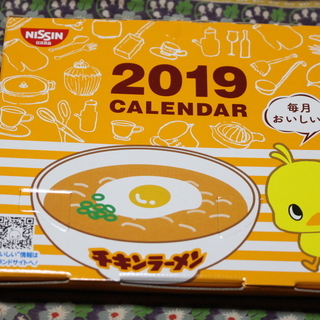 日清チキンラーメン ひよこちゃん卓上カレンダー 2019年