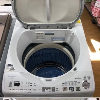 美品【 SHARP 】シャープ 洗濯8.0㎏/乾燥4.5㎏ 洗濯乾燥機 プラズマクラスター搭載 Ag⁺イオンコート ワイドマウス