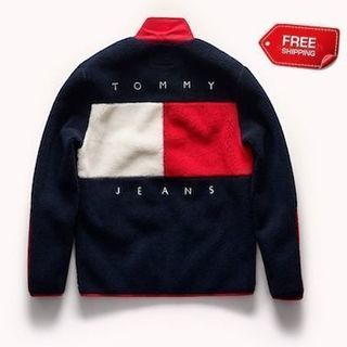 完売間近！★Tommy Jeans☆OUTDOORS FLAG ZIP フリース♡