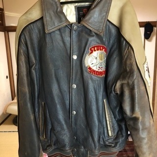 値下げスタジャン オールレザー 革ジャンXL USサイズ価格交渉OK