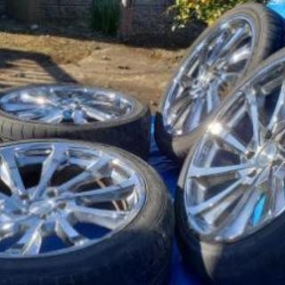 メッキホイール19インチタイヤ4本セット