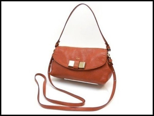 Chloe' クロエ レザー リリィ 2Way ショルダーバッグ ブラウン系