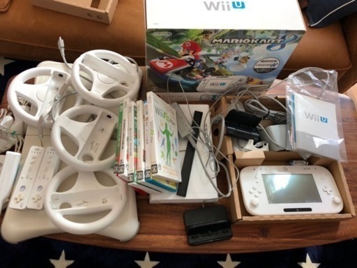 wii u マリオカートダウンロード版 ソフト多数 wiifit ハンドル
