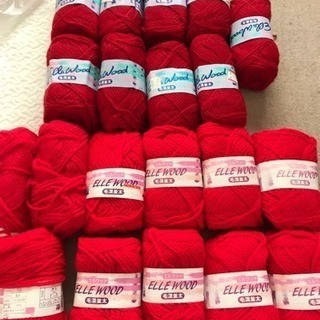 赤毛糸 約20巻 編み物 編みぐるみ 手編み