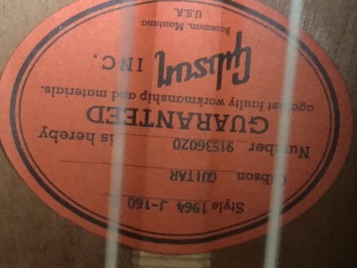 弦楽器、ギター Gibson  J-160E