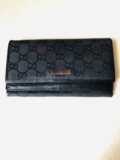 【美品】 GUCCI 長財布 グッチ GG柄 布革 大判サイズ