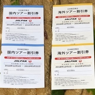 JAL  ツアー割引券