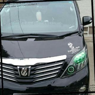 車のパーツ ３連プロジェクター  LEDイカリング付 ヘッドライト