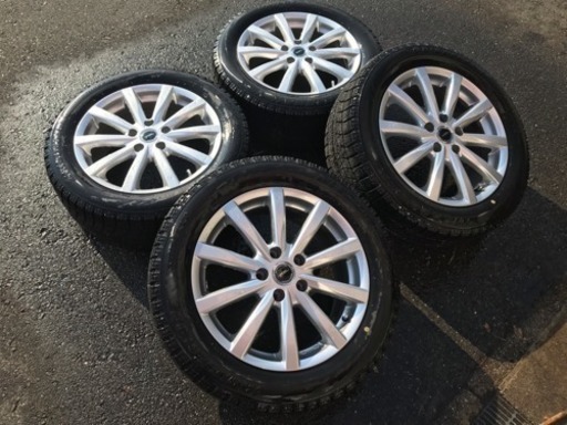 BRIDGESTONE BLIZZAK VRX 215/55R17 スタッドレスタイヤ2013年製 4本セット 社外ホイール付き 美品 バリ山 5穴　PCD114.3 7J ET45 管理番号151