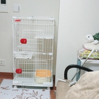 アイリスオーヤマ キャット ケージ ミニ ホワイト 2段猫ケージ つきじ 新富町のその他の中古あげます 譲ります ジモティーで不用品の処分