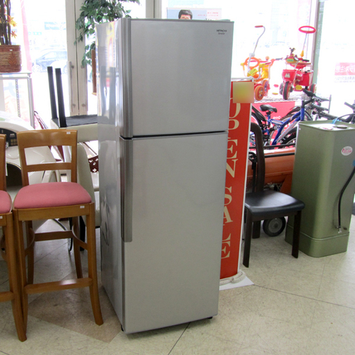 2014年製 日立 225L 2ドア冷蔵庫 R-23DA 中古日立 2ドア冷凍冷蔵庫 R-23DA - 無限堂東京店