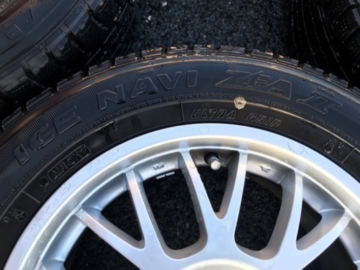 バリ山 195/65R15 GOODYEAR ICE NAVI ZEA2 2013年製 社外ホイール付き4  