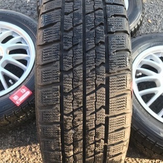 バリ山 195/65R15 GOODYEAR ICE NAVI ZEA2 2013年製 社外ホイール付き4本セット 5X114.3 15X6J ET45 美品 管理番号155
