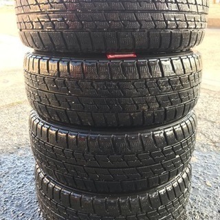 バリ山 195/65R15 GOODYEAR ICE NAVI ZEA2 2013年製 社外ホイール付き4本セット 5X114.3 15X6J ET45 美品 管理番号155