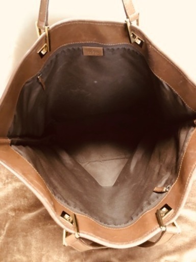 上美品】 GUCCI グッチ GG柄 トートバッグ キャンバス×レザー ダーク