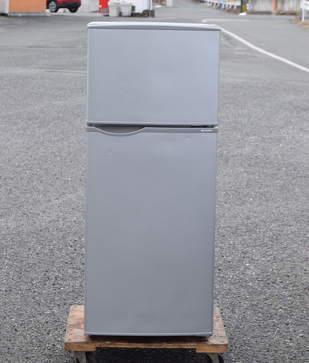 【配達無料】SHARP/シャープ 2ドアノンフロン冷凍冷蔵庫 118L SJ-H12Y-S 16年製