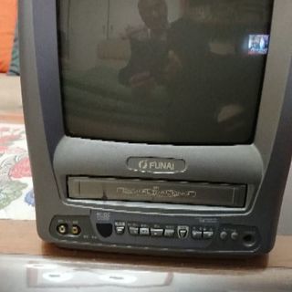 ジャンク品ービデオ一体型小型テレビ