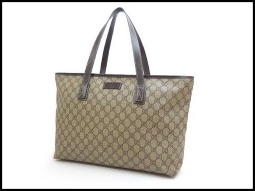 GUCCI グッチ GGプラス トートバッグ PVC 211137 ベージュ