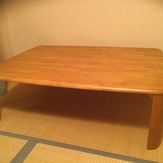 【1/13引取限定】木製折脚角テーブル