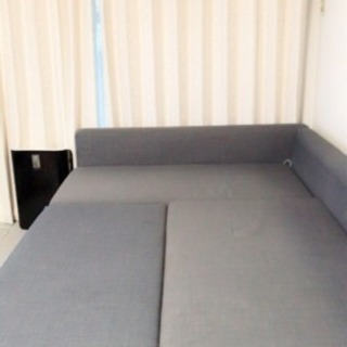 IKEA ソファ ベッド グレー