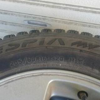 １５０００円値下げしました！【スタッドレスタイヤ】ファルケンエスピア MV-03 205/60R16 4本セット スバル純正アルミホイール付き