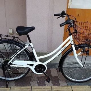 Roserily 26吋ファミリーサイクル 外装6段/ホワイトｘブラック