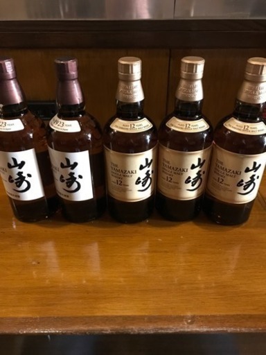 山崎シングルモルト2本と12年3本 新品未開封 ポイントシール付き