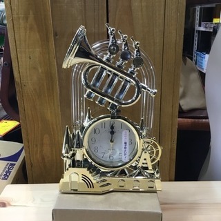 #1894 CITIZEN シチズン 置き時計 トランペット デザイン
