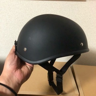 【値下げ】ヘルメット ハーフ ダックテール マットブラック XL...