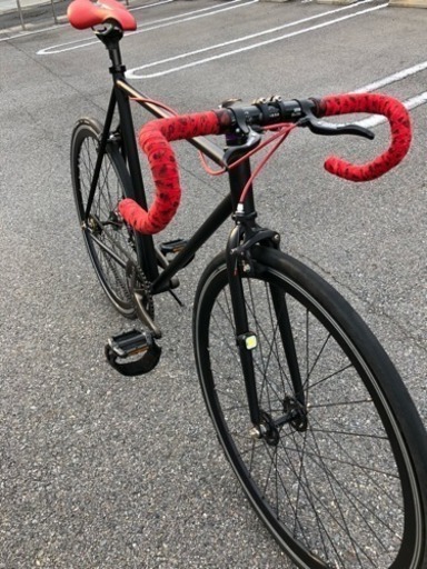 ロードピストバイク オプションアイテム付き！ クロモリ フレームのみ