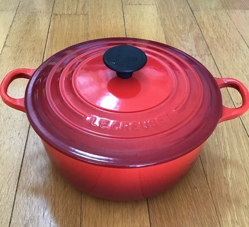 ル・クルーゼ・ココットロンド20cm・ホーロー鍋・チェリーレッド