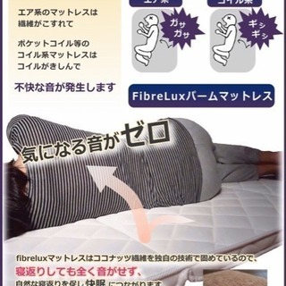 【FibreLux】高反発マットレス 3つ折り 腰痛 高反発 シングル