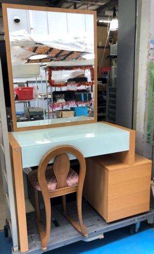（中古）化粧台＆椅子セット　ドレッサー　大阪日本橋引取歓迎！