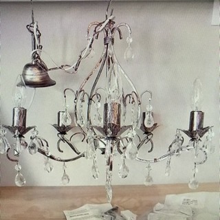 ローラアシュレイ　シャンデリア　５灯 LAURA ASHLEY ローラアシュレイ】5灯シャンデリア GCH007-5