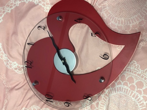 ニトリ ハート型 ガラス時計 壁掛け時計 Oka 川口の時計 掛け時計 の中古あげます 譲ります ジモティーで不用品の処分