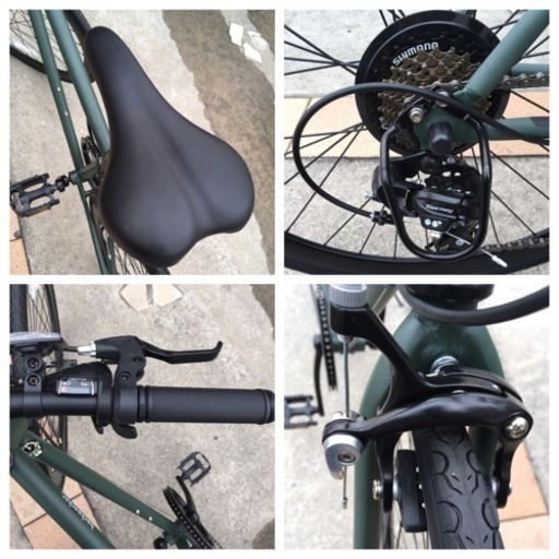 新車】クロスバイク backpacker.マットカーキ 新車】 クロスバイク