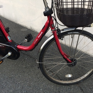 パナソニック ビビ DX 新基準 24インチ 8,9AH 子供乗せ 赤 ナチュラ