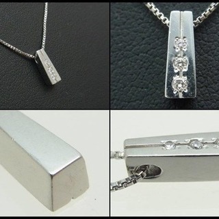 4℃ ヨンドシー pt850 ダイヤ デザインネックレス