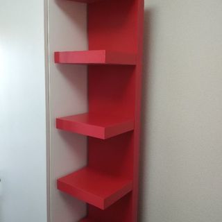 IKEA LACK ウォールシェルフユニット★オシャレな赤い飾り棚！
