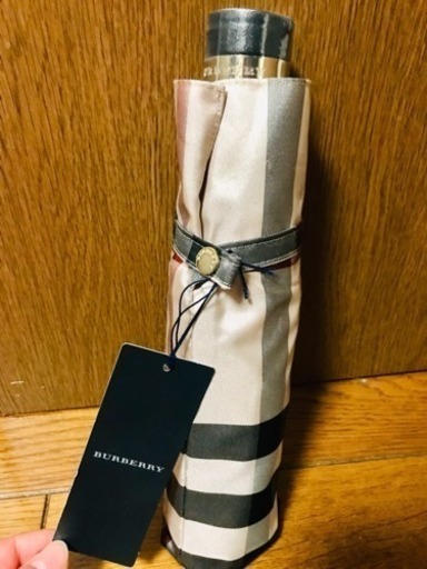 BURBERRY バーバリー 日本製 チェック 折りたたみ傘(雨傘) ベージュ