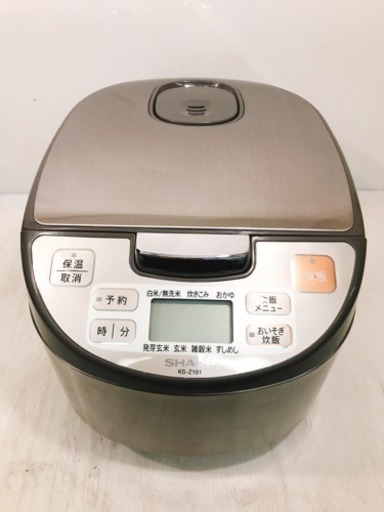 SHARP 5.5合炊き 炊飯器 黒厚釜 動作確認OK 2015年製
